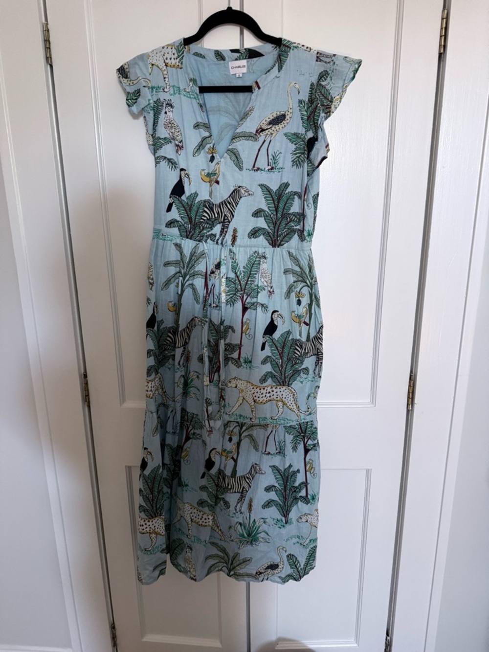 Charleston Shoe Co Charlee Dress Aubrey Print Maxi Dress size Small - Light Blue - Picture 2 of 2